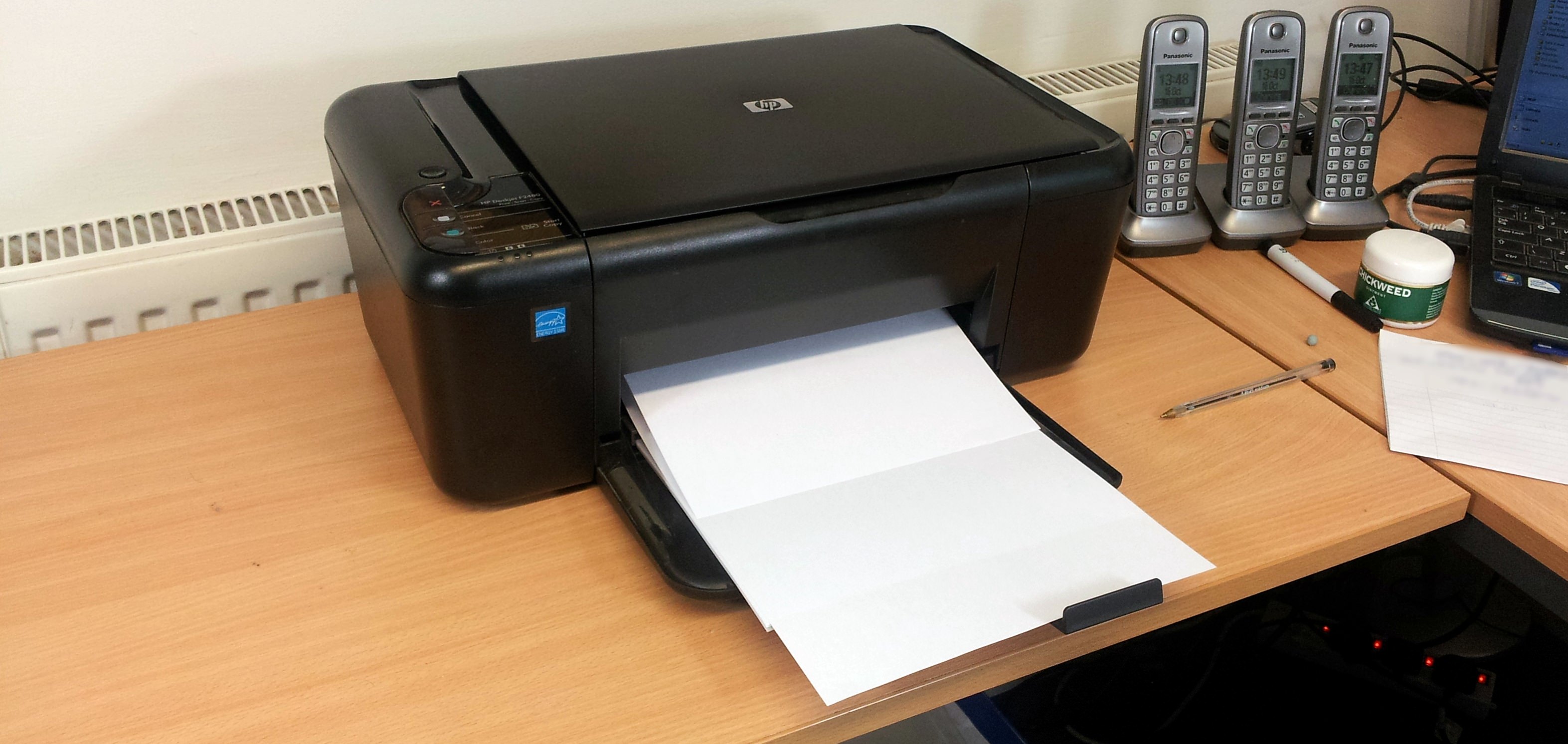 Произведение тестовой печати и настройка принтера