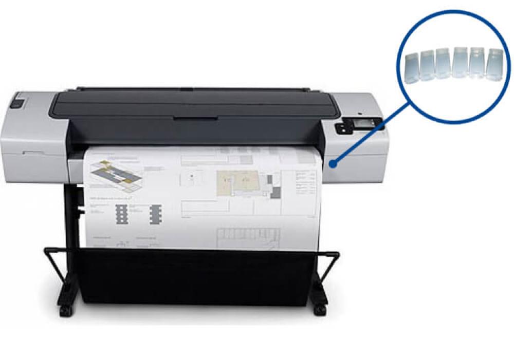 Плоттер HP Designjet T790 44" с ПЗК и чернилами изображение - изображение 1