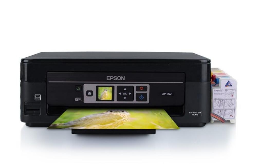 изображение МФУ Epson Expression Home XP-352 с СНПЧ и чернилами - изображение 1