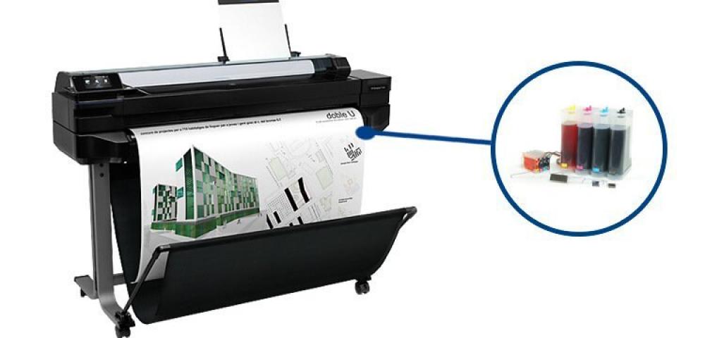 Плоттер HP Designjet T520 36" Refurbished с СНПЧ и чернилами изображение - изображение 1