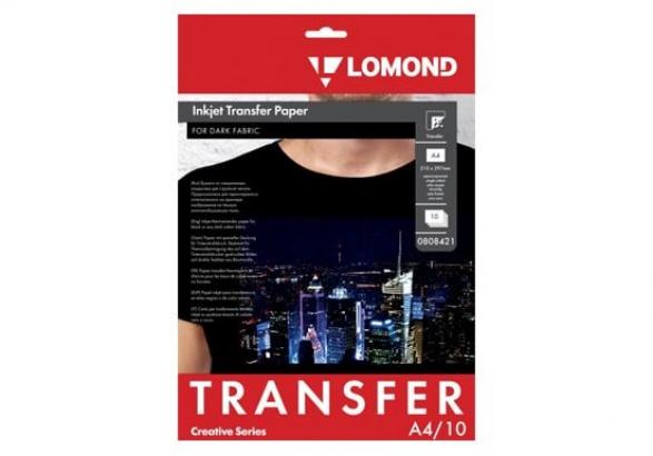 Термотрансферная бумага LOMOND Transfer Paper for dark cloth A4, 10 листов изображение