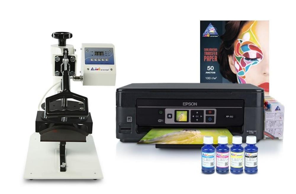 изображение Кепочный термопресс INKSYSTEM B-01 и МФУ Epson XP-352 с набором для сублимационной печати - изображение 1