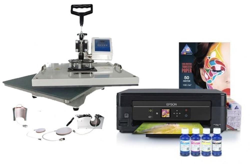 изображение Многофункциональный термопресс INKSYSTEM C-04-2938 4 в 1 и МФУ Epson XP-342 с набором для сублимационной печати - изображение 1