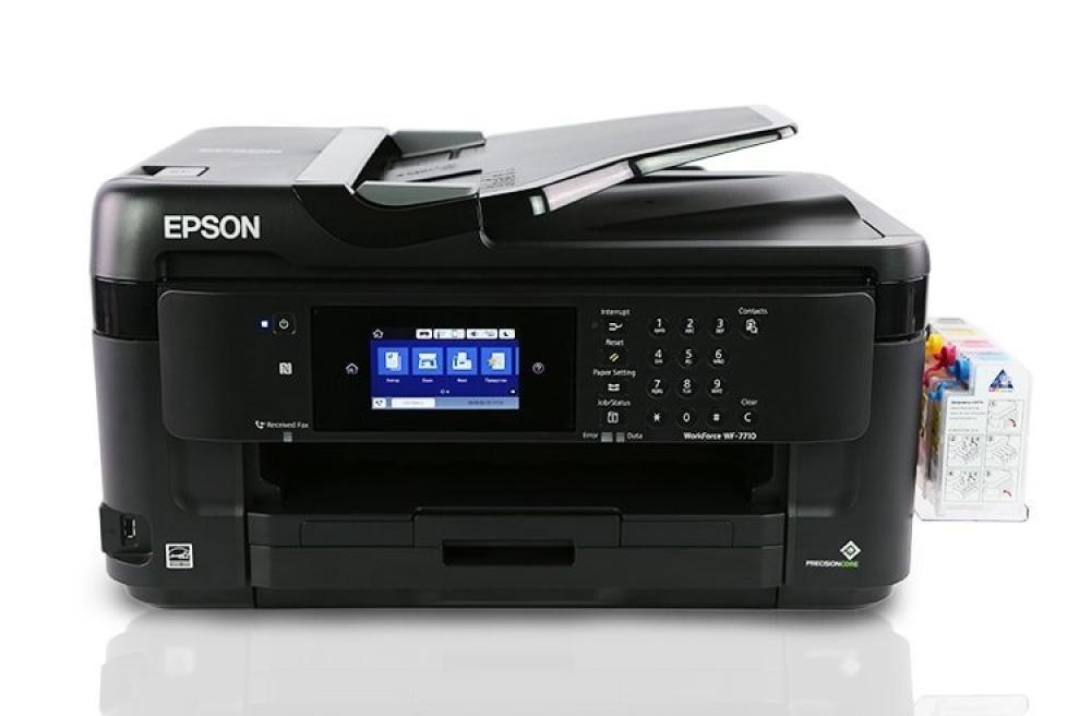 изображение МФУ Epson WorkForce WF-7710DWF с СНПЧ и чернилами (Уценка) - изображение 1