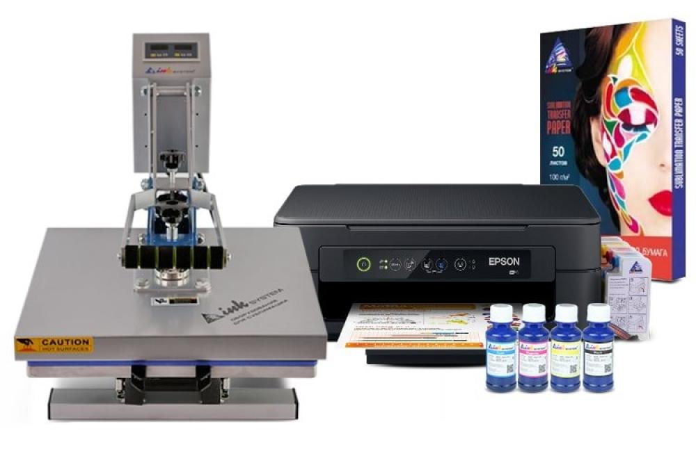 изображение Планшетный термопресс INKSYSTEM P-3838+ 38*38 см и МФУ Epson XP-2100 с набором для сублимационной печати - изображение 1