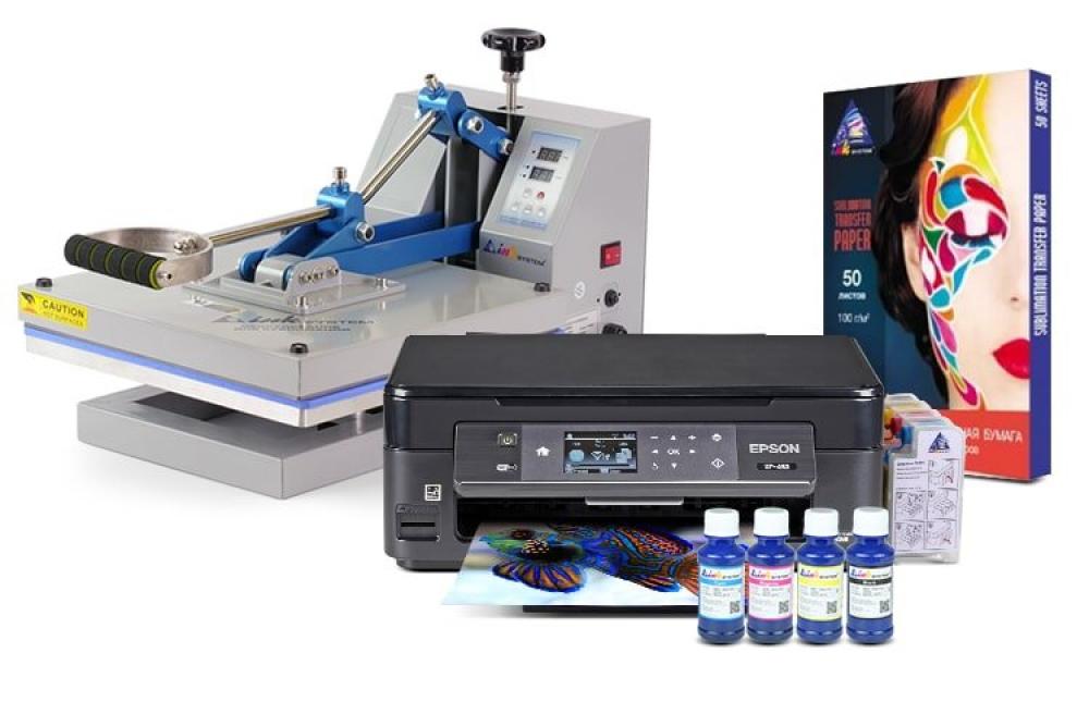 изображение Планшетный термопресс INKSYSTEM P-3838 38*38 см и МФУ Epson XP-452 с набором для сублимационной печати - изображение 1