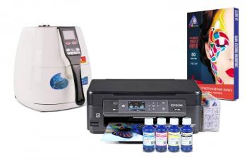 Вакуумный термопресс HeatPress V-02 3D Mini и МФУ Epson XP-452 с набором для сублимационной печати