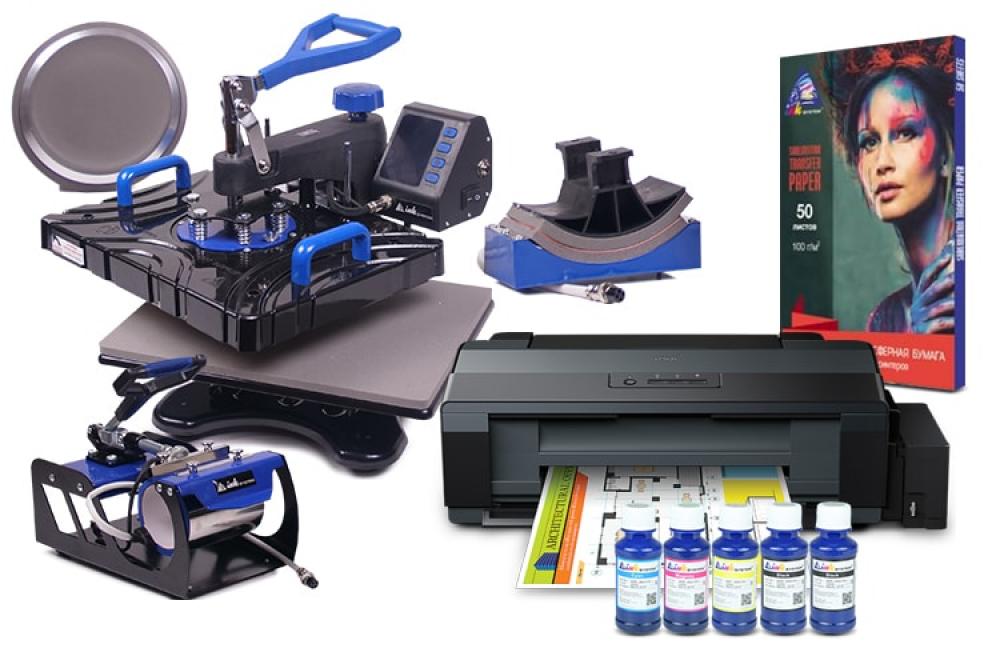 изображение Многофункциональный термопресс INKSYSTEM SP Combo 5 29*38 см 5 в 1 и принтер Epson L1300 с набором для сублимационной печати - изображение 1