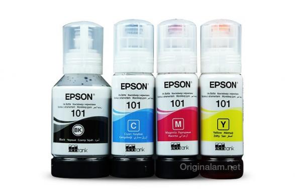 Оригинальные чернила для Epson L14150 (3 цветных по 70мл + 1 черный пигмент 127 мл) изображение