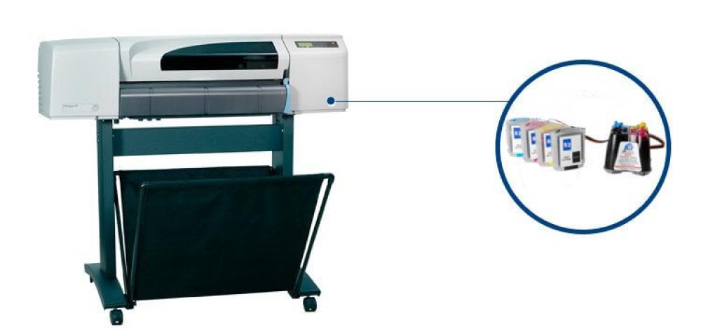 изображение Плоттер HP DesignJet 500 Plus 42 с ПЗК (СНПЧ) - изображение 1