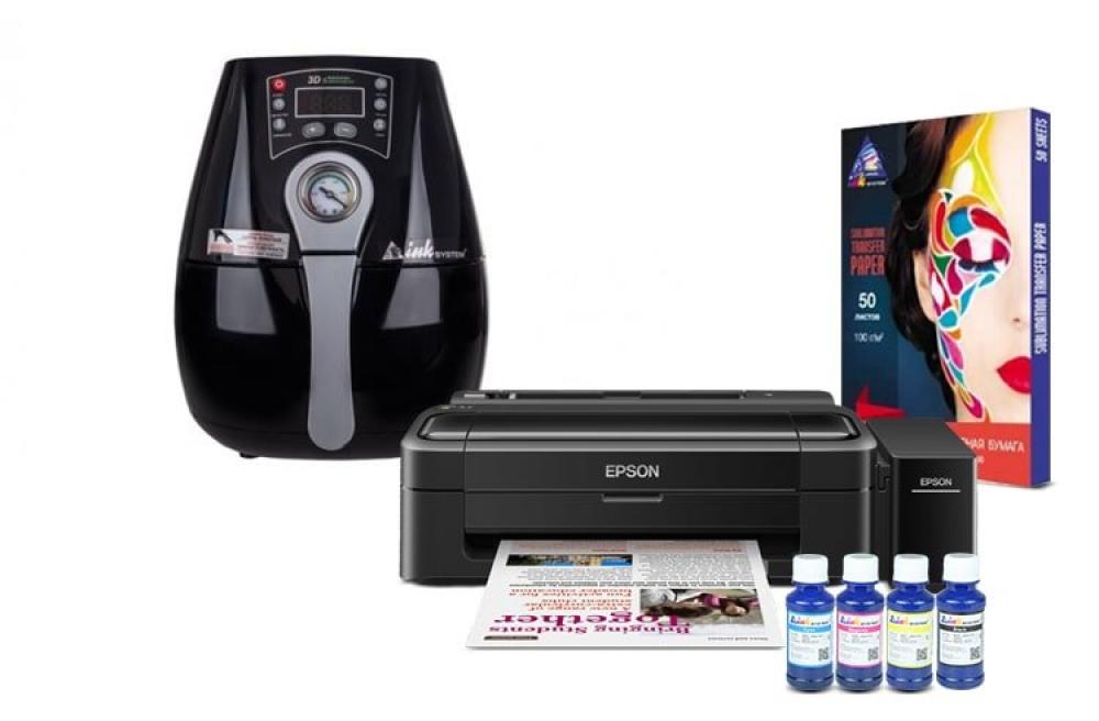 изображение Вакуумный термопресс INKSYSTEM 3D-Mini и принтер Epson L132 с набором для сублимационной печати - изображение 1
