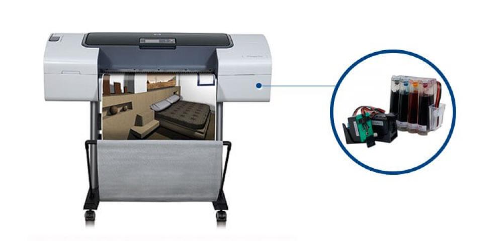 изображение Плоттер HP DesignJet T1100 с ПЗК (СНПЧ) - изображение 1