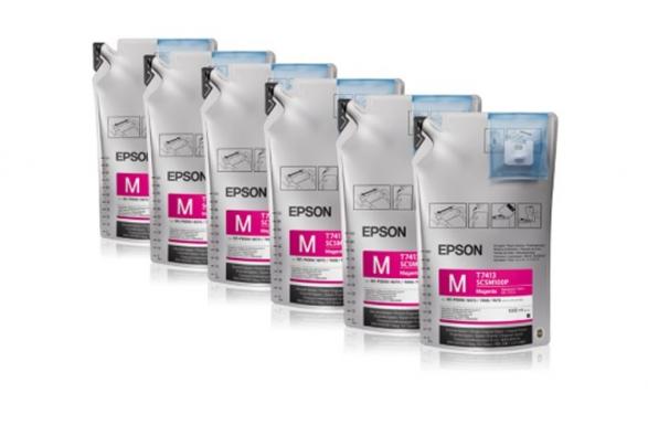 Комплект сублимационных чернил Epson Magenta для Epson SureColor SC-F6200 6шт*1000мл изображение