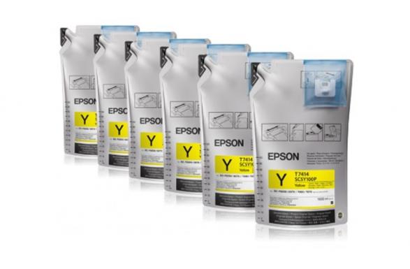 Комплект сублимационных чернил Epson Yellow для Epson SureColor SC-F6200 6шт*1000мл изображение