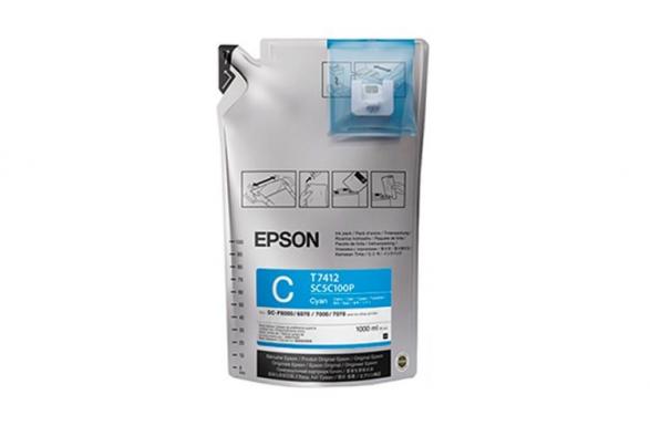 Сублимационные чернила Epson Cyan для Epson SureColor SC-F6300 1100 мл изображение