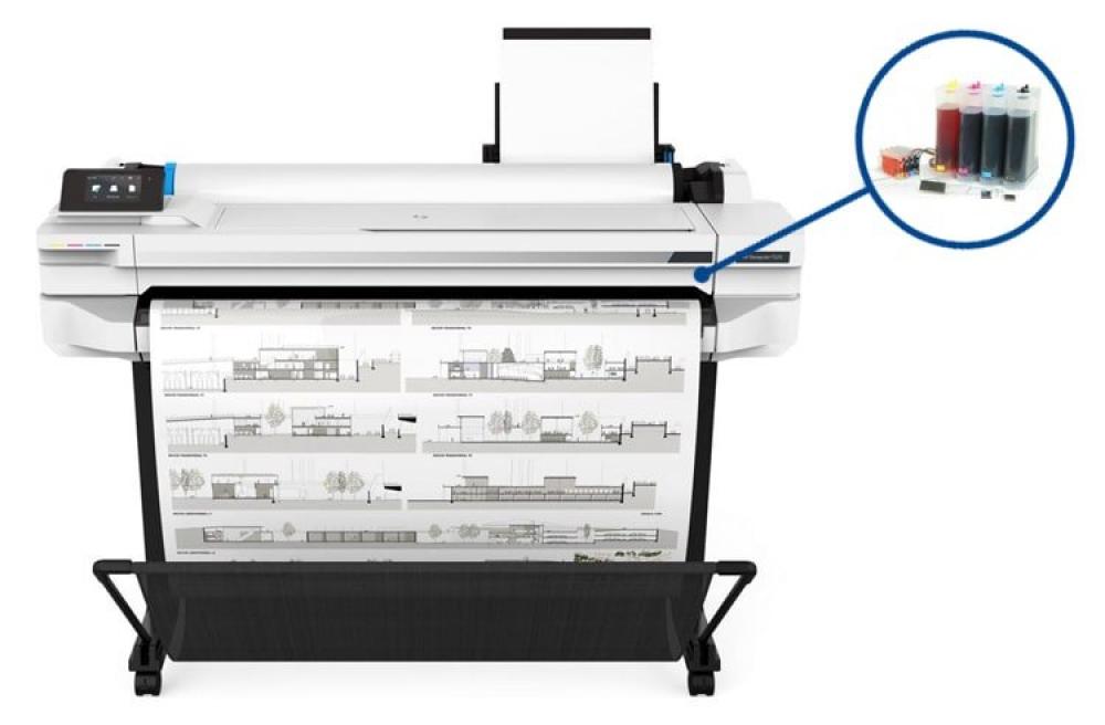 изображение Плоттер HP Designjet T525 36" с СНПЧ и чернилами (Уценка) - изображение 1