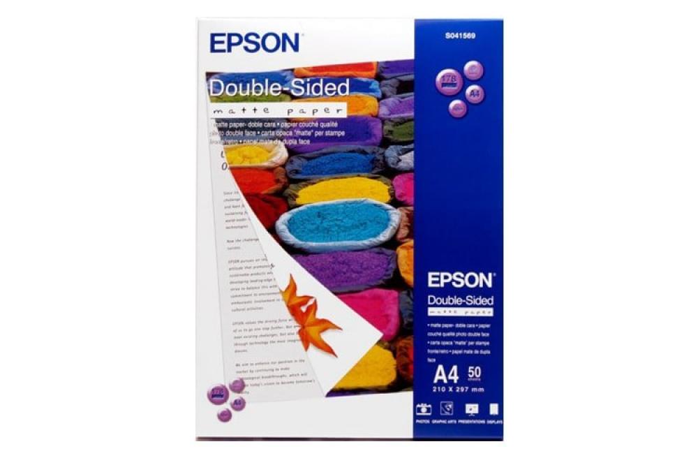 Матовая фотобумага Epson двусторонняя A4, 178г/м2, 50 листов изображение