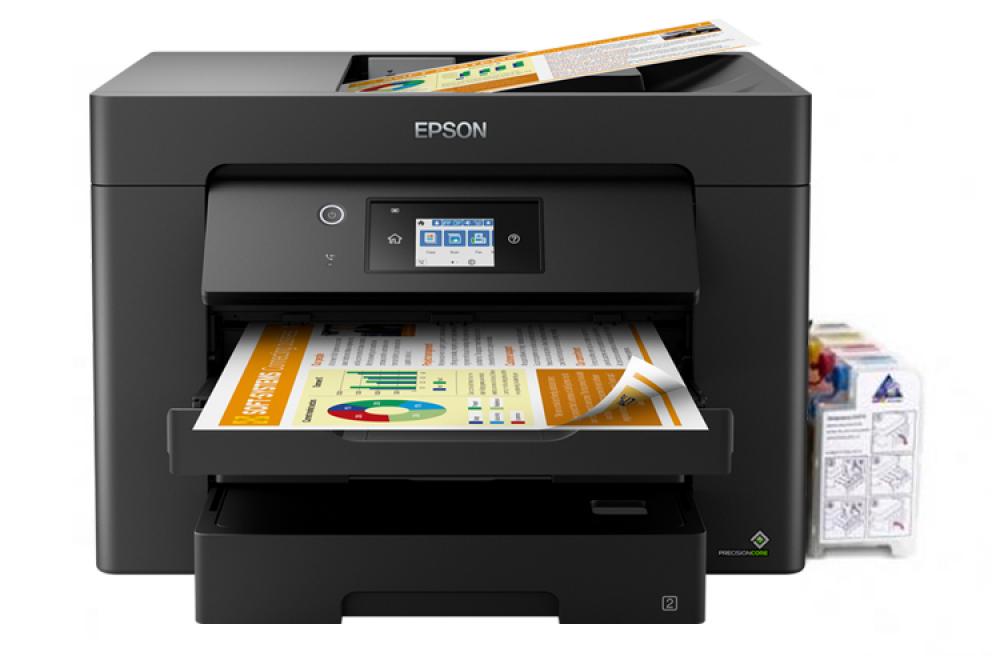 изображение МФУ Epson Workforce WF-7830DTWF с СНПЧ и чернилами - изображение 1