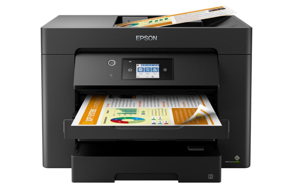 изображение МФУ Epson Workforce WF-7830DTWF с ПЗК и чернилами - изображение 1