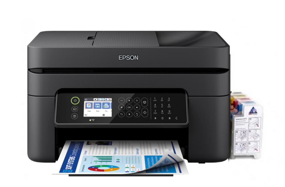 изображение МФУ Epson Workforce WF-2870DWF с СНПЧ и чернилами - изображение 1