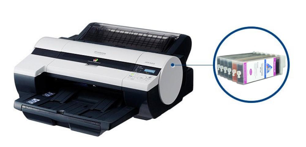 изображение Плоттер Canon imagePROGRAF IPF500 с ПЗК (СНПЧ) - изображение 1