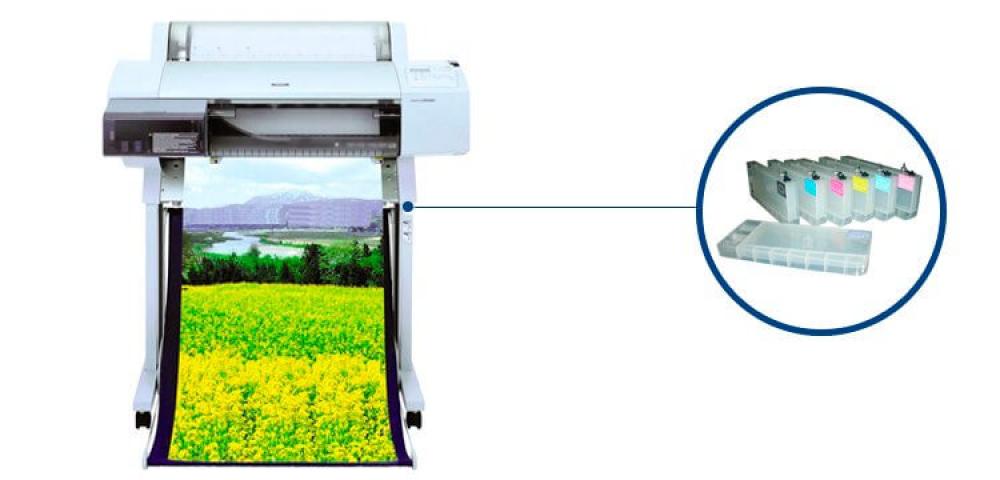 изображение Плоттер Epson Stylus Pro 7500 с ПЗК (СНПЧ) - изображение 1