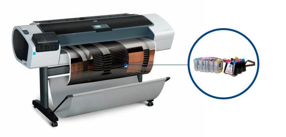 изображение Плоттер HP DesignJet T1200 с ПЗК (СНПЧ) - изображение 1