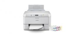 Цветной принтер Epson WorkForce Pro WF-5110DW с перезаправляемыми картриджами